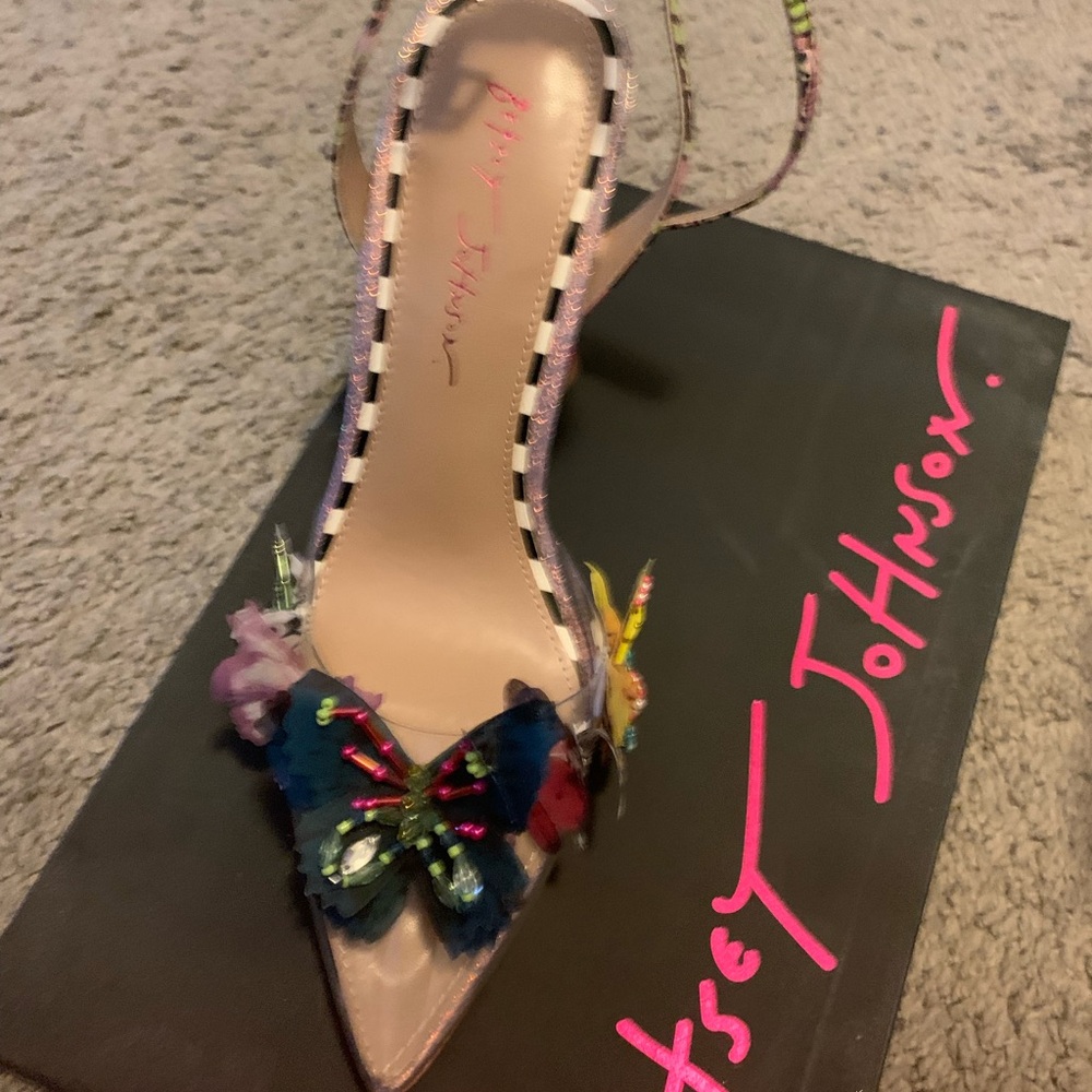 Betsey Johnson Colorful Butterfly Embellished Heels